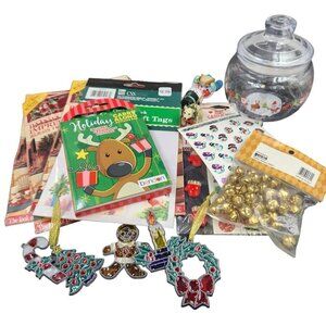 Assorted Christmas Craft & Gift Bundle With Activity Book Stickers Bells & More